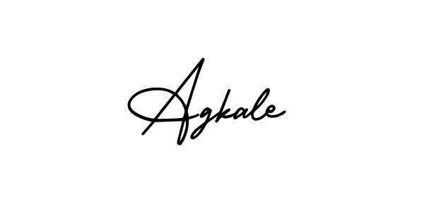 The best way (AmerikaSignatureDemo-Regular) to make a short signature is to pick only two or three words in your name. The name Agkale include a total of six letters. For converting this name. Agkale signature style 3 images and pictures png