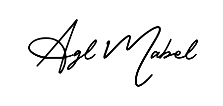 Discover the perfect balance of readability and style for Agl Mabel with AmerikaSignatureDemo-Regular font. Create your dream signature today. Agl Mabel signature style 3 images and pictures png