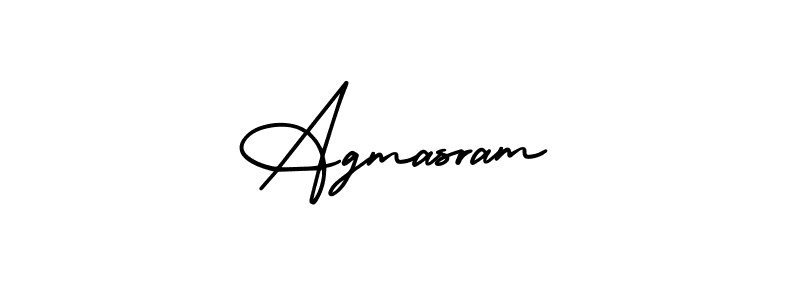 The best way (AmerikaSignatureDemo-Regular) to make a short signature is to pick only two or three words in your name. The name Agmasram include a total of six letters. For converting this name. Agmasram signature style 3 images and pictures png