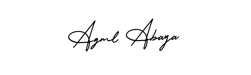 Make a beautiful signature design for name Agml Abaya. Use this online signature maker to create a handwritten signature for free. Agml Abaya signature style 3 images and pictures png