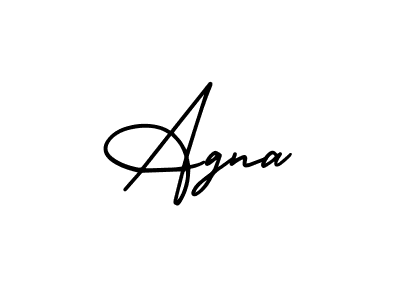 Make a beautiful signature design for name Agna. With this signature (AmerikaSignatureDemo-Regular) style, you can create a handwritten signature for free. Agna signature style 3 images and pictures png