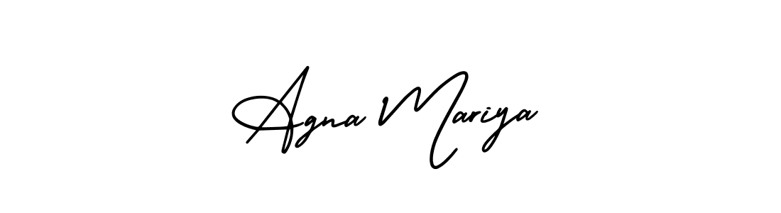 if you are searching for the best signature style for your name Agna Mariya. so please give up your signature search. here we have designed multiple signature styles  using AmerikaSignatureDemo-Regular. Agna Mariya signature style 3 images and pictures png