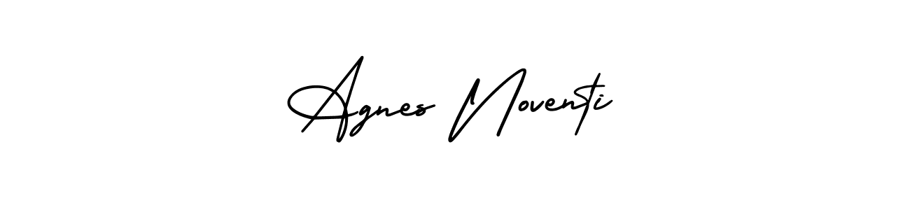 This is the best signature style for the Agnes Noventi name. Also you like these signature font (AmerikaSignatureDemo-Regular). Mix name signature. Agnes Noventi signature style 3 images and pictures png