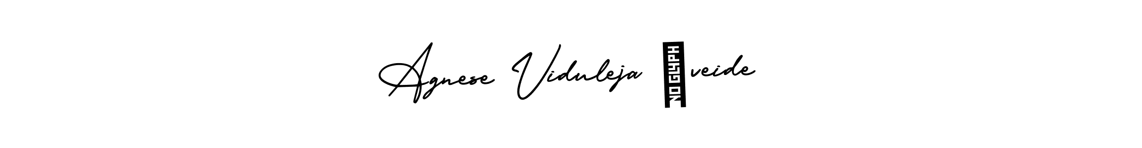 Also You can easily find your signature by using the search form. We will create Agnese Viduleja Šveide name handwritten signature images for you free of cost using AmerikaSignatureDemo-Regular sign style. Agnese Viduleja Šveide signature style 3 images and pictures png