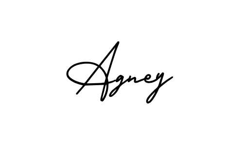 Create a beautiful signature design for name Agney. With this signature (AmerikaSignatureDemo-Regular) fonts, you can make a handwritten signature for free. Agney signature style 3 images and pictures png
