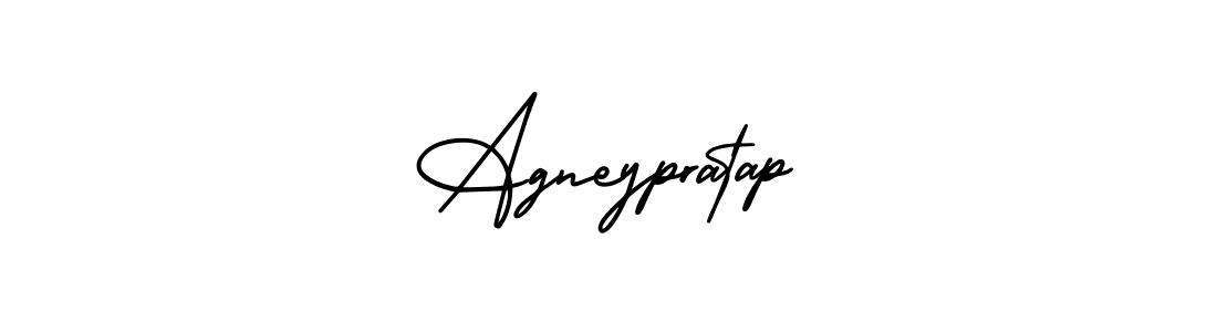 You should practise on your own different ways (AmerikaSignatureDemo-Regular) to write your name (Agneypratap) in signature. don't let someone else do it for you. Agneypratap signature style 3 images and pictures png