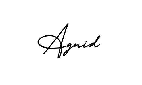 Use a signature maker to create a handwritten signature online. With this signature software, you can design (AmerikaSignatureDemo-Regular) your own signature for name Agnid. Agnid signature style 3 images and pictures png