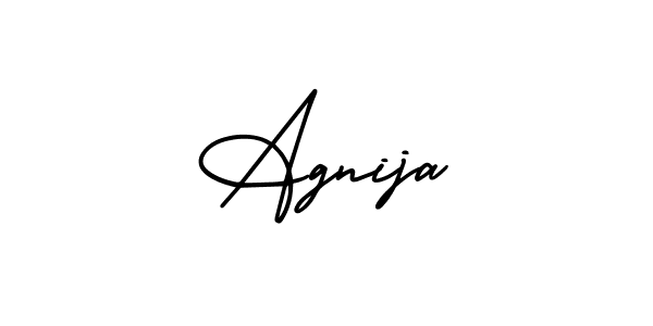 This is the best signature style for the Agnija name. Also you like these signature font (AmerikaSignatureDemo-Regular). Mix name signature. Agnija signature style 3 images and pictures png