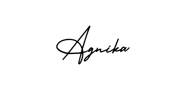 It looks lik you need a new signature style for name Agnika. Design unique handwritten (AmerikaSignatureDemo-Regular) signature with our free signature maker in just a few clicks. Agnika signature style 3 images and pictures png