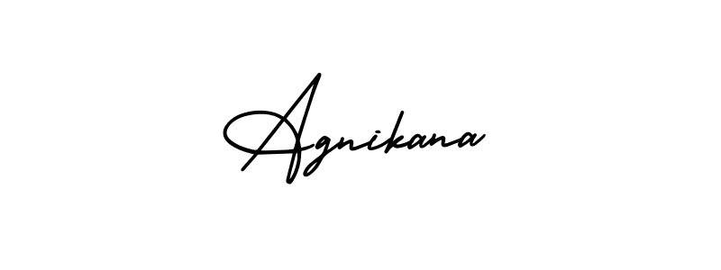 How to Draw Agnikana signature style? AmerikaSignatureDemo-Regular is a latest design signature styles for name Agnikana. Agnikana signature style 3 images and pictures png