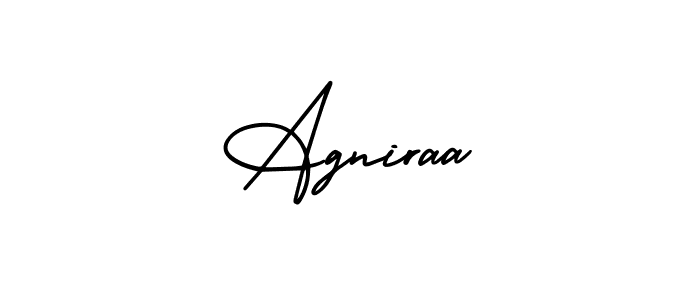 Use a signature maker to create a handwritten signature online. With this signature software, you can design (AmerikaSignatureDemo-Regular) your own signature for name Agniraa. Agniraa signature style 3 images and pictures png