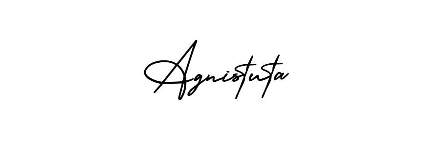 It looks lik you need a new signature style for name Agnistuta. Design unique handwritten (AmerikaSignatureDemo-Regular) signature with our free signature maker in just a few clicks. Agnistuta signature style 3 images and pictures png