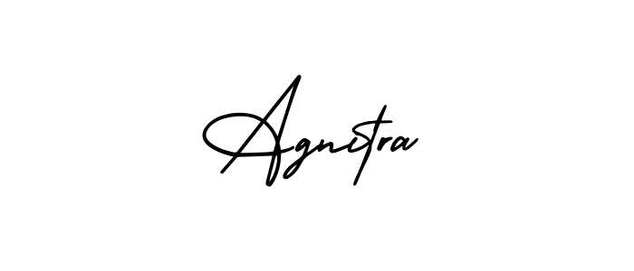 Similarly AmerikaSignatureDemo-Regular is the best handwritten signature design. Signature creator online .You can use it as an online autograph creator for name Agnitra. Agnitra signature style 3 images and pictures png