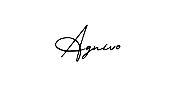 How to make Agnivo name signature. Use AmerikaSignatureDemo-Regular style for creating short signs online. This is the latest handwritten sign. Agnivo signature style 3 images and pictures png