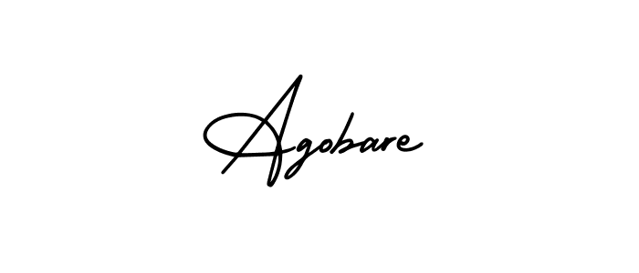 Agobare stylish signature style. Best Handwritten Sign (AmerikaSignatureDemo-Regular) for my name. Handwritten Signature Collection Ideas for my name Agobare. Agobare signature style 3 images and pictures png