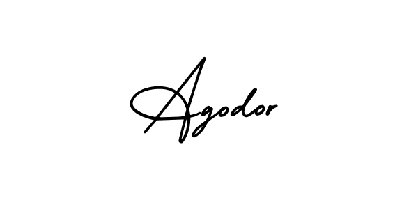 The best way (AmerikaSignatureDemo-Regular) to make a short signature is to pick only two or three words in your name. The name Agodor include a total of six letters. For converting this name. Agodor signature style 3 images and pictures png