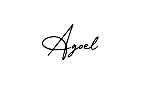 Make a beautiful signature design for name Agoel. With this signature (AmerikaSignatureDemo-Regular) style, you can create a handwritten signature for free. Agoel signature style 3 images and pictures png