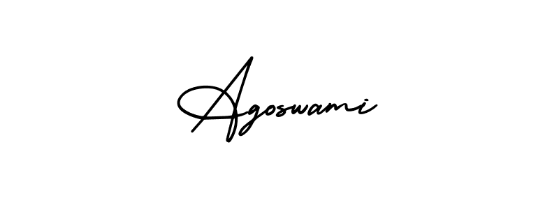 It looks lik you need a new signature style for name Agoswami. Design unique handwritten (AmerikaSignatureDemo-Regular) signature with our free signature maker in just a few clicks. Agoswami signature style 3 images and pictures png