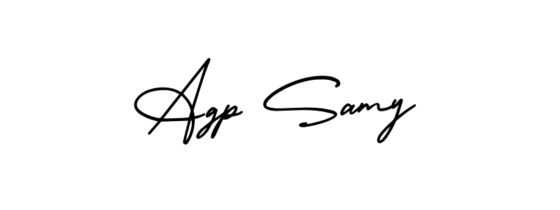 Similarly AmerikaSignatureDemo-Regular is the best handwritten signature design. Signature creator online .You can use it as an online autograph creator for name Agp Samy. Agp Samy signature style 3 images and pictures png