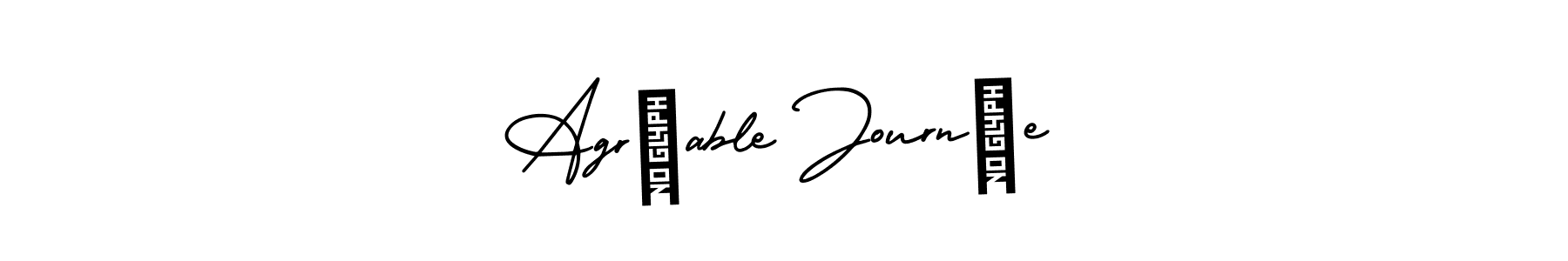 Also You can easily find your signature by using the search form. We will create Agréable Journée name handwritten signature images for you free of cost using AmerikaSignatureDemo-Regular sign style. Agréable Journée signature style 3 images and pictures png