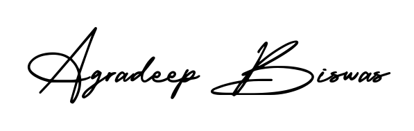 Master the art of signing with Agradeep Biswas written in fluent AmerikaSignatureDemo-Regular script. A great template to practice and refine your handwriting. Agradeep Biswas signature style 3 images and pictures png