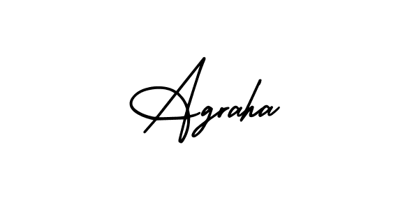 Design your own signature with our free online signature maker. With this signature software, you can create a handwritten (AmerikaSignatureDemo-Regular) signature for name Agraha. Agraha signature style 3 images and pictures png