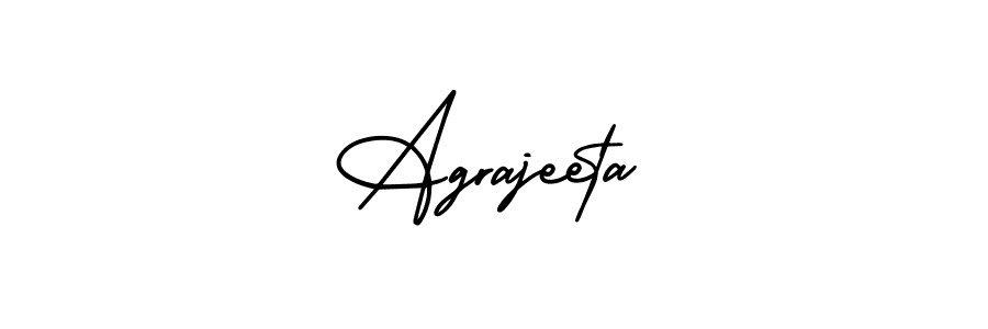 How to make Agrajeeta name signature. Use AmerikaSignatureDemo-Regular style for creating short signs online. This is the latest handwritten sign. Agrajeeta signature style 3 images and pictures png