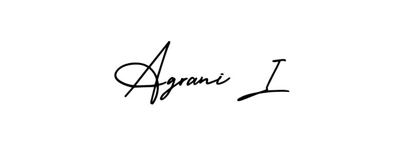 Make a beautiful signature design for name Agrani I. With this signature (AmerikaSignatureDemo-Regular) style, you can create a handwritten signature for free. Agrani I signature style 3 images and pictures png