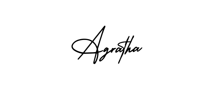 How to Draw Agratha signature style? AmerikaSignatureDemo-Regular is a latest design signature styles for name Agratha. Agratha signature style 3 images and pictures png