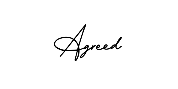 Best and Professional Signature Style for Agreed. AmerikaSignatureDemo-Regular Best Signature Style Collection. Agreed signature style 3 images and pictures png