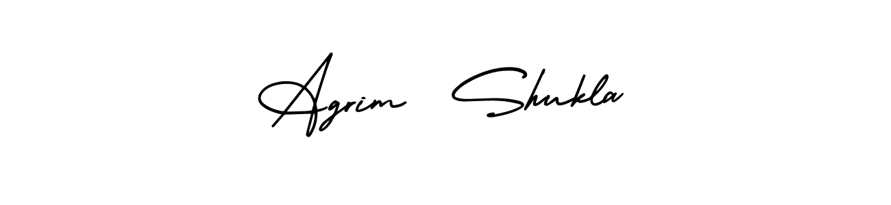 AmerikaSignatureDemo-Regular is a professional signature style that is perfect for those who want to add a touch of class to their signature. It is also a great choice for those who want to make their signature more unique. Get Agrim  Shukla name to fancy signature for free. Agrim  Shukla signature style 3 images and pictures png