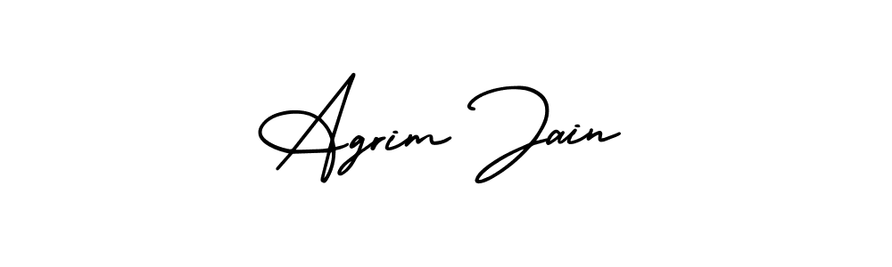 Similarly AmerikaSignatureDemo-Regular is the best handwritten signature design. Signature creator online .You can use it as an online autograph creator for name Agrim Jain. Agrim Jain signature style 3 images and pictures png