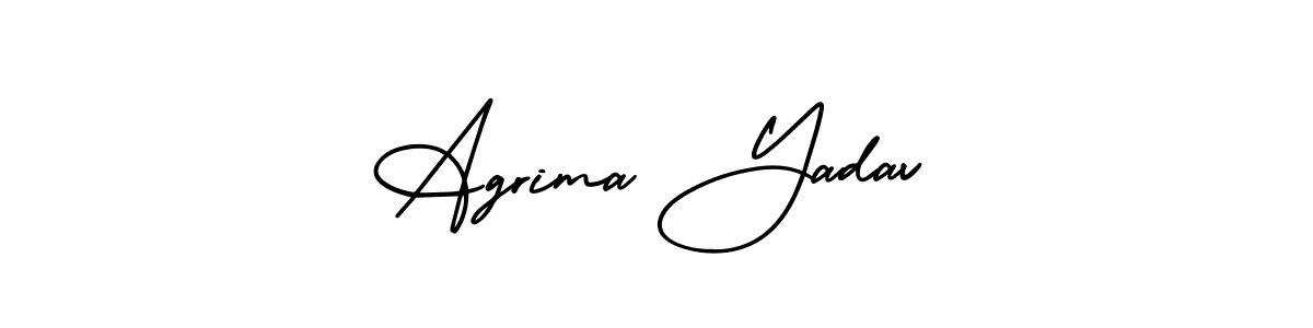 Use a signature maker to create a handwritten signature online. With this signature software, you can design (AmerikaSignatureDemo-Regular) your own signature for name Agrima Yadav. Agrima Yadav signature style 3 images and pictures png