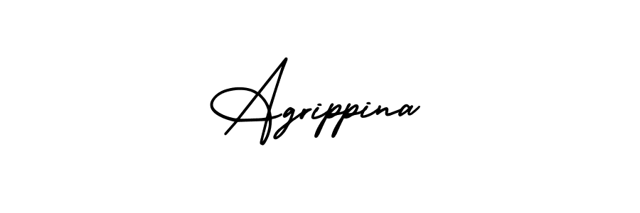 How to make Agrippina name signature. Use AmerikaSignatureDemo-Regular style for creating short signs online. This is the latest handwritten sign. Agrippina signature style 3 images and pictures png