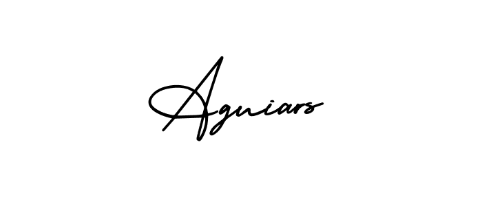 Make a beautiful signature design for name Aguiars. With this signature (AmerikaSignatureDemo-Regular) style, you can create a handwritten signature for free. Aguiars signature style 3 images and pictures png