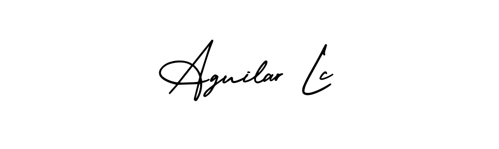 Design your own signature with our free online signature maker. With this signature software, you can create a handwritten (AmerikaSignatureDemo-Regular) signature for name Aguilar Lc. Aguilar Lc signature style 3 images and pictures png