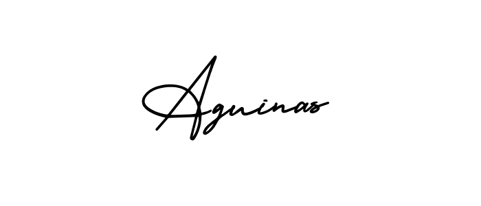 Make a beautiful signature design for name Aguinas. With this signature (AmerikaSignatureDemo-Regular) style, you can create a handwritten signature for free. Aguinas signature style 3 images and pictures png