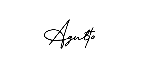 Agulto stylish signature style. Best Handwritten Sign (AmerikaSignatureDemo-Regular) for my name. Handwritten Signature Collection Ideas for my name Agulto. Agulto signature style 3 images and pictures png