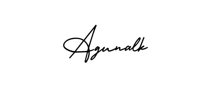 Agunalk stylish signature style. Best Handwritten Sign (AmerikaSignatureDemo-Regular) for my name. Handwritten Signature Collection Ideas for my name Agunalk. Agunalk signature style 3 images and pictures png