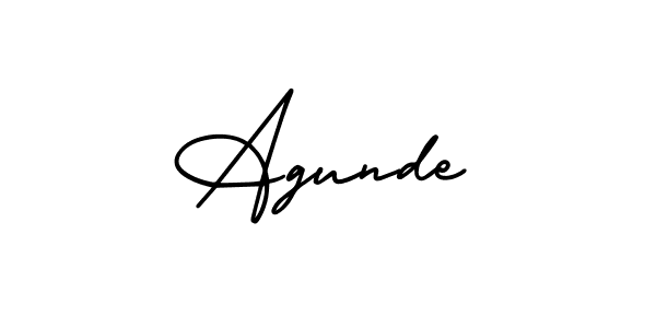 Create a beautiful signature design for name Agunde. With this signature (AmerikaSignatureDemo-Regular) fonts, you can make a handwritten signature for free. Agunde signature style 3 images and pictures png