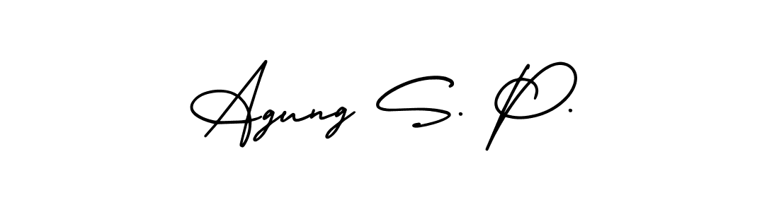 See photos of Agung S. P. official signature by Spectra . Check more albums & portfolios. Read reviews & check more about AmerikaSignatureDemo-Regular font. Agung S. P. signature style 3 images and pictures png