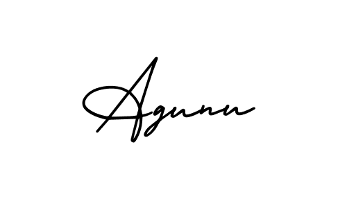 Agunu stylish signature style. Best Handwritten Sign (AmerikaSignatureDemo-Regular) for my name. Handwritten Signature Collection Ideas for my name Agunu. Agunu signature style 3 images and pictures png