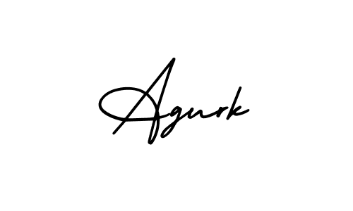 How to make Agurk name signature. Use AmerikaSignatureDemo-Regular style for creating short signs online. This is the latest handwritten sign. Agurk signature style 3 images and pictures png