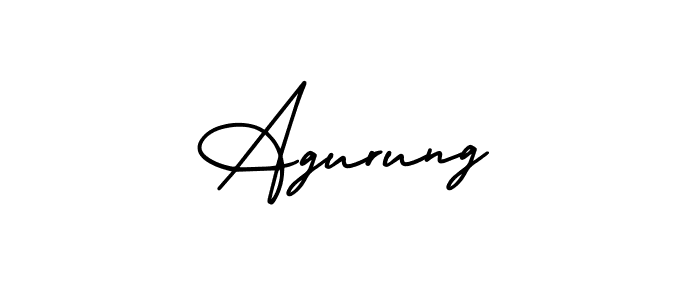 Also we have Agurung name is the best signature style. Create professional handwritten signature collection using AmerikaSignatureDemo-Regular autograph style. Agurung signature style 3 images and pictures png