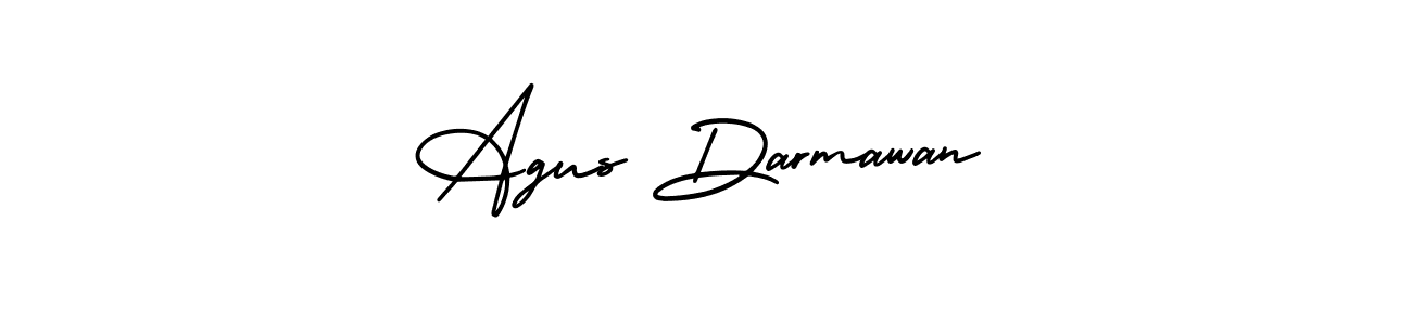 How to make Agus Darmawan name signature. Use AmerikaSignatureDemo-Regular style for creating short signs online. This is the latest handwritten sign. Agus Darmawan signature style 3 images and pictures png