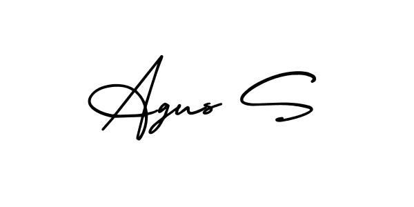How to Draw Agus S signature style? AmerikaSignatureDemo-Regular is a latest design signature styles for name Agus S. Agus S signature style 3 images and pictures png