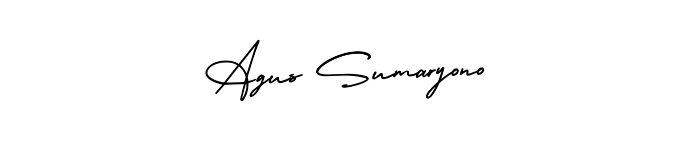 Use a signature maker to create a handwritten signature online. With this signature software, you can design (AmerikaSignatureDemo-Regular) your own signature for name Agus Sumaryono. Agus Sumaryono signature style 3 images and pictures png