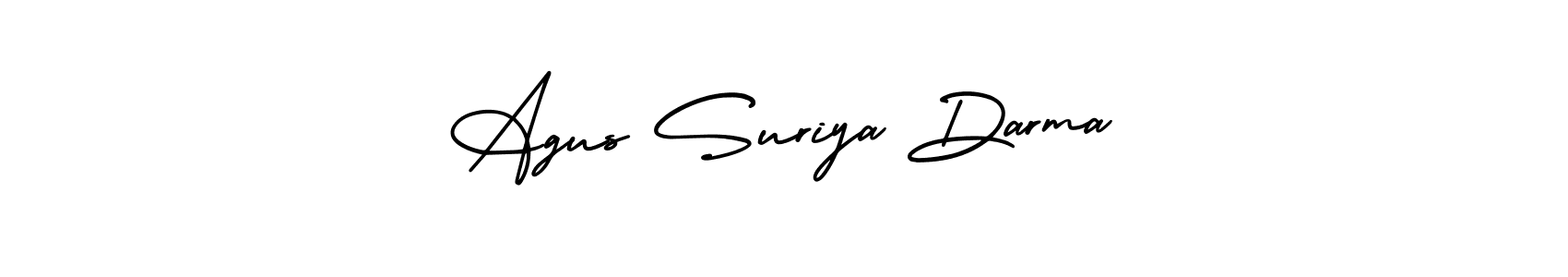 Use a signature maker to create a handwritten signature online. With this signature software, you can design (AmerikaSignatureDemo-Regular) your own signature for name Agus Suriya Darma. Agus Suriya Darma signature style 3 images and pictures png