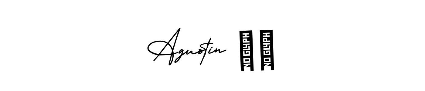 How to make Agustin ❤️ signature? AmerikaSignatureDemo-Regular is a professional autograph style. Create handwritten signature for Agustin ❤️ name. Agustin ❤️ signature style 3 images and pictures png