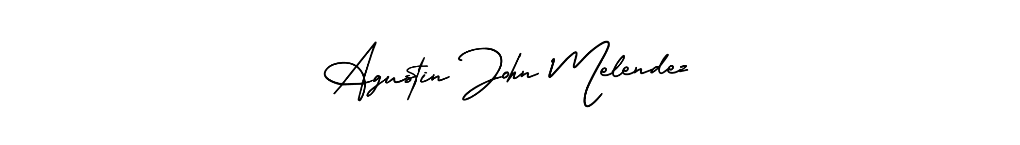 It looks lik you need a new signature style for name Agustin John Melendez. Design unique handwritten (AmerikaSignatureDemo-Regular) signature with our free signature maker in just a few clicks. Agustin John Melendez signature style 3 images and pictures png